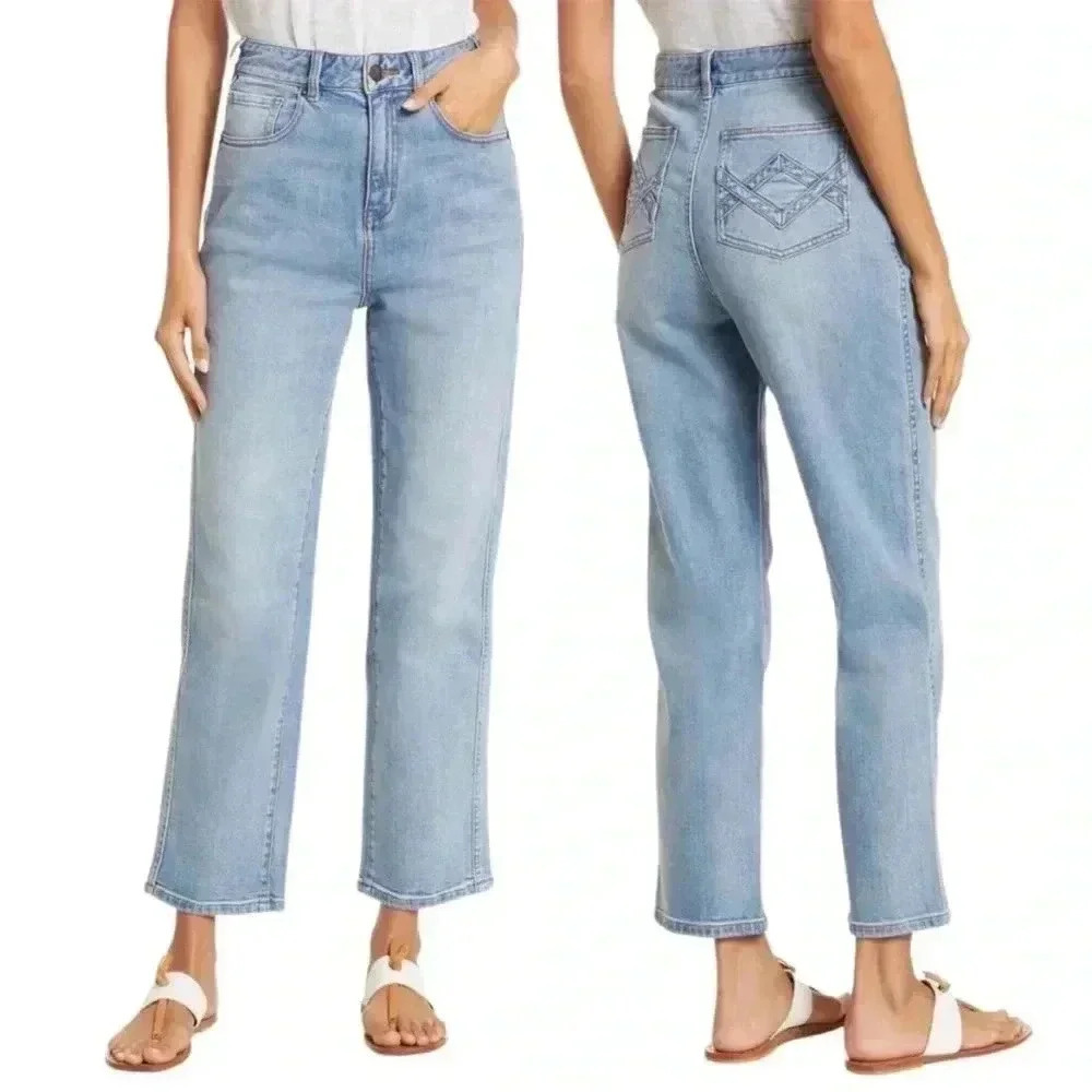 NWT Faherty Rover Straight Leg High Rise Jeans Size 28